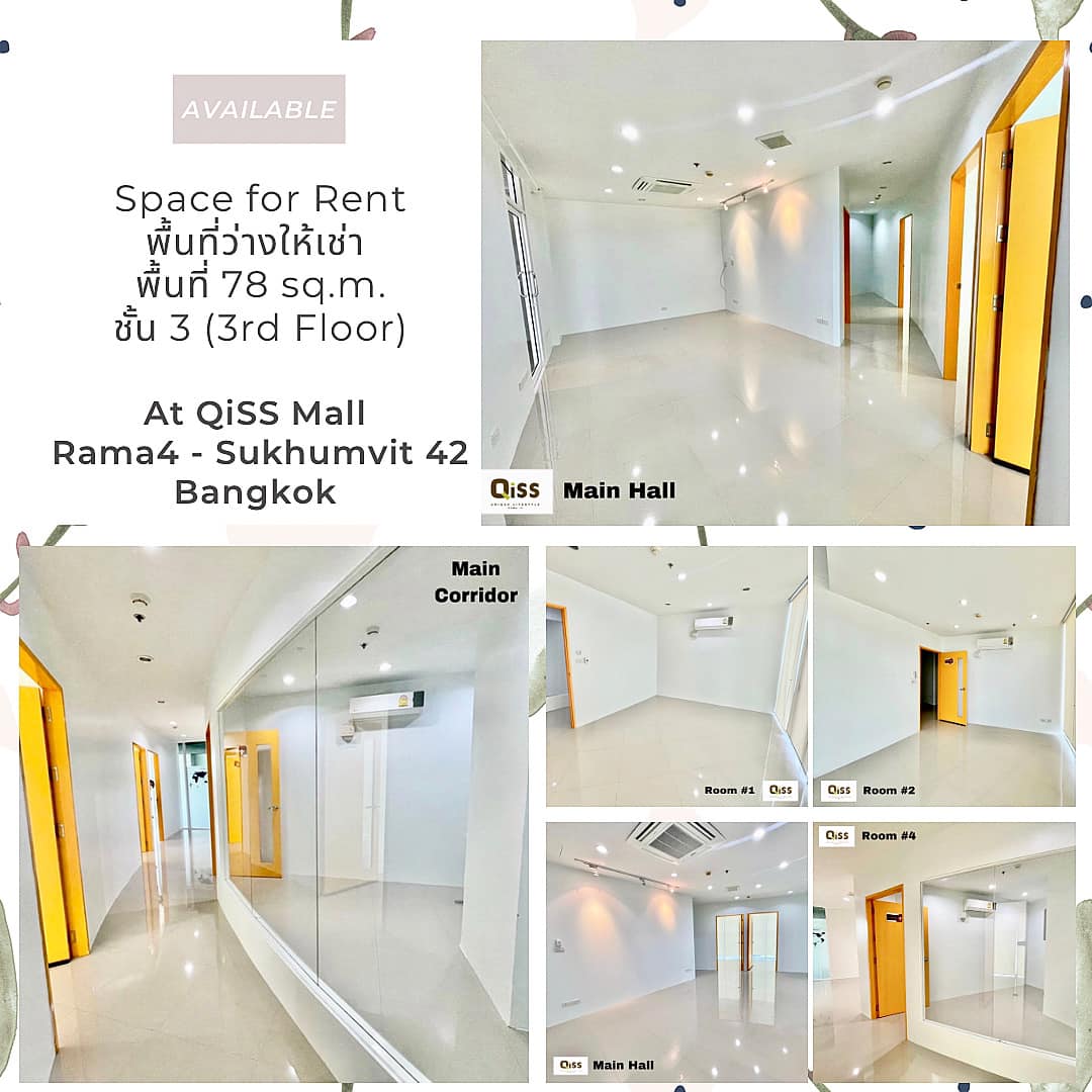 Space for Rent พื้นที่ว่างให้เช่า ขนาดพื้นที่ 78 sq.m ชั้น 3 พระราม4 - สุขุมวิท42